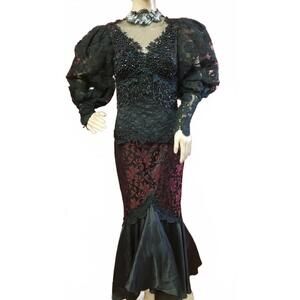 The Young Quinlan Co VTG Minneapolis ARTWEAR Edwardian COLLECTIBLE Dress XS?#CB3